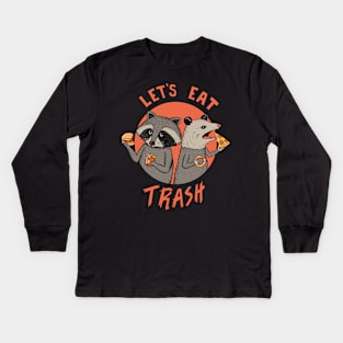 Eat trash raccoon and opossum Kids Long Sleeve T-Shirt